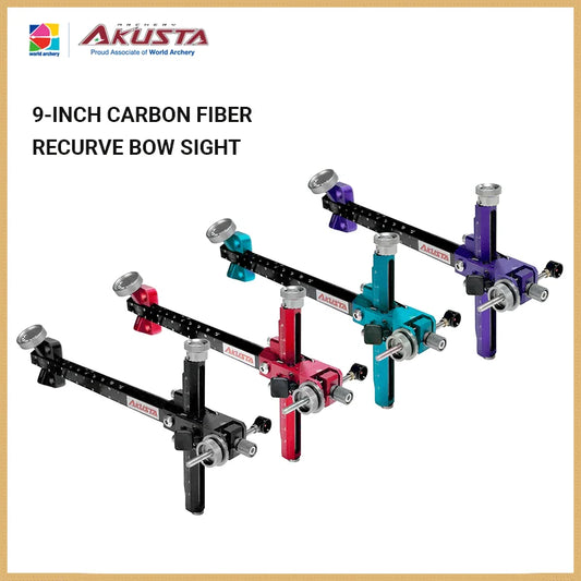 Akusta Rucurve Bow Sight Carbon Aluminum Targeting Hunting Bow Arrow Shooting Accessories