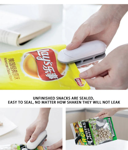 Mini Heat Sealer Portable Kitchen Accessories Tools Storage Plastic Bag Sealer Snacks Sealing Clip Mini Sealing Machine Bag Clip