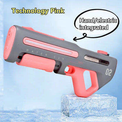 Electric/Manual 2-in-1 Water Gun High pressure Big Capacity High-Tech Automatic Water Blaster Soaker Guns Outdoor Toys For Kids