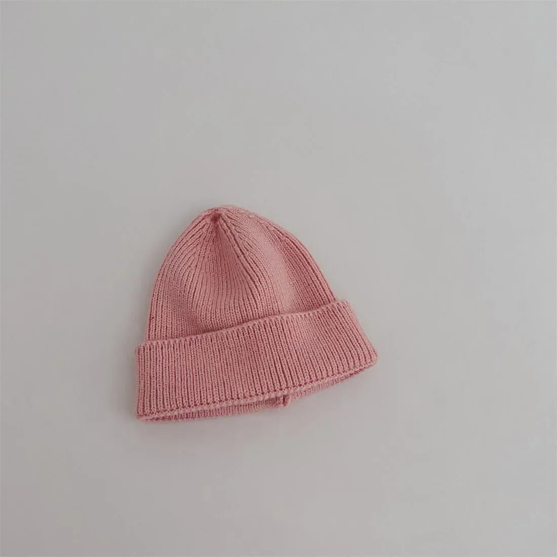 Autumn Winter Knitsuit Boy Girl Children Candy Color Solid Casual Knitted Hat Baby Warm Soft Cotton Cap Kid Fashion Kniting Caps