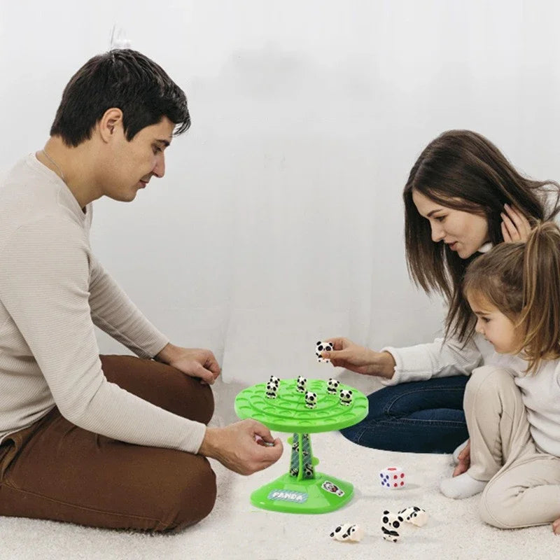 Party Games Kids Two-Player Match Panda Balance Tree Creative Fun Balance Spaceman Puzzle Tabletop Game Interactive Toy for Kids