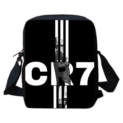 Cartoon C-CR7 Football-Stars Child Backpack,Shoulder Bags,Pencil Bags for 4-8 Years Old Anime School Bags for Boy Girl Best Gift