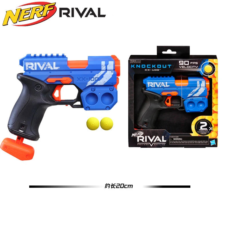 Nerf Rival Knockout XX-100 Blaster Round Storage 85 FPS Velocity Missing Balls Toy with 2 Ball Dart Rounds for Ages 14 and Up