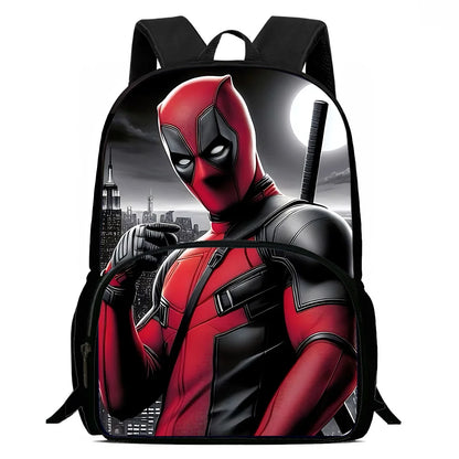 3Pcs Set Deadpools Heroes Child Backpacks Shoulder Bag Pencil Case Pupil Large Capacity School Bags for Boys Girls Best Gift