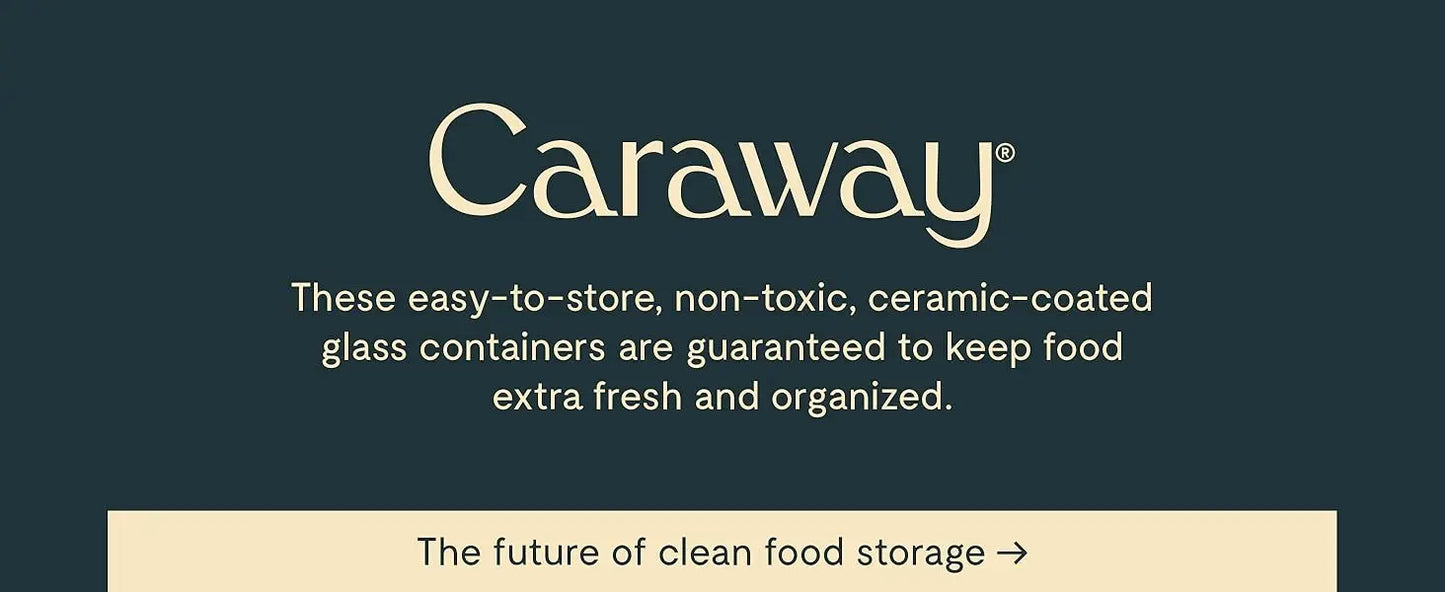 Caraway 14 Pieces Ceramic Coated Glass Gray Food Storage Container Easy To Store Non Toxic Dot Dash Inserts Glass Lids