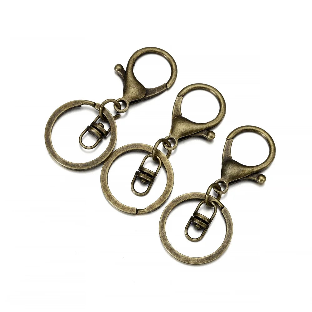 5pcs/lot Key Ring 30mm Keychain Long 70mm Lobster Clasp Key Hook Keyrings For Jewelry Making Finding DIY Key Chains Accessories