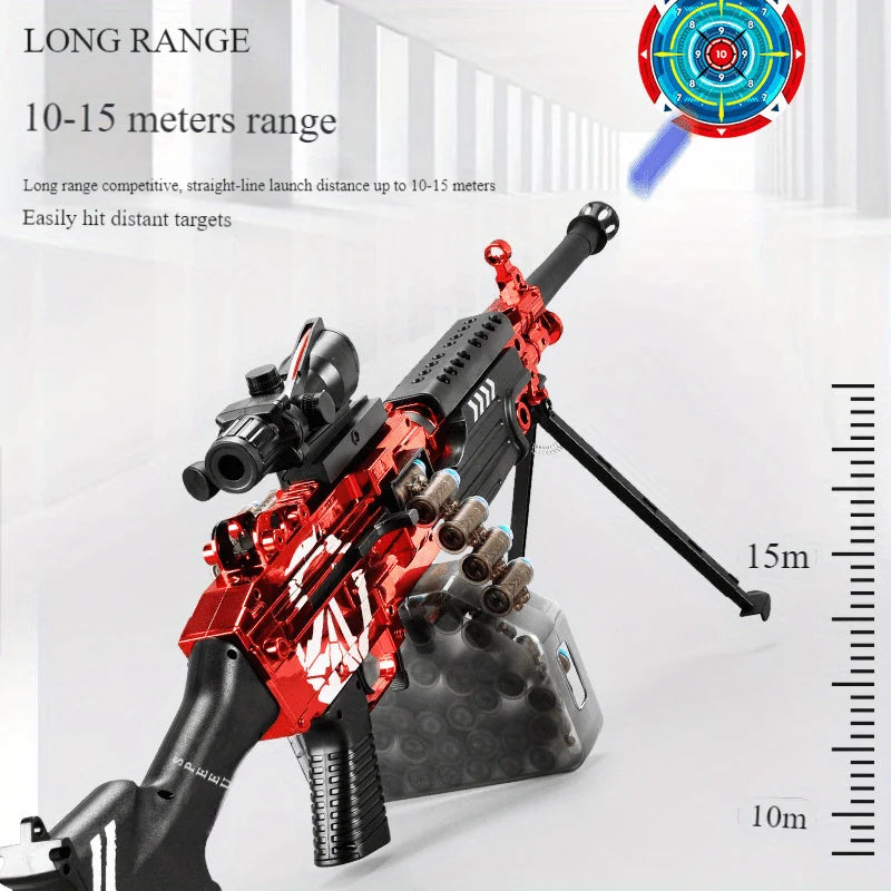 M249 LMG Machine Gun Foam Dart Blaster Heavy Machine Gun Toy Manual/Electric Function