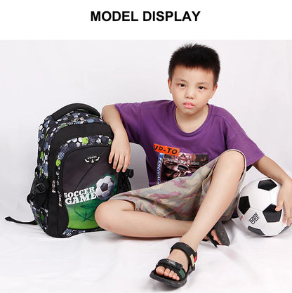 printing football schoolbag cut anime backpack travel bag soccers school bags for teenage boys mochila escolar infantil menino