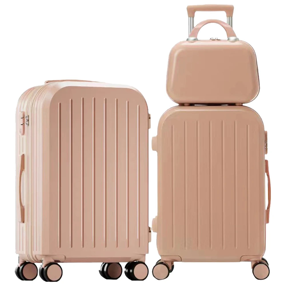 12/20/24 In Combination Suitcase USB Charging Port with Cup Holder Large Capacity Trolley Case Travel Luggage Bag with TSA Lock