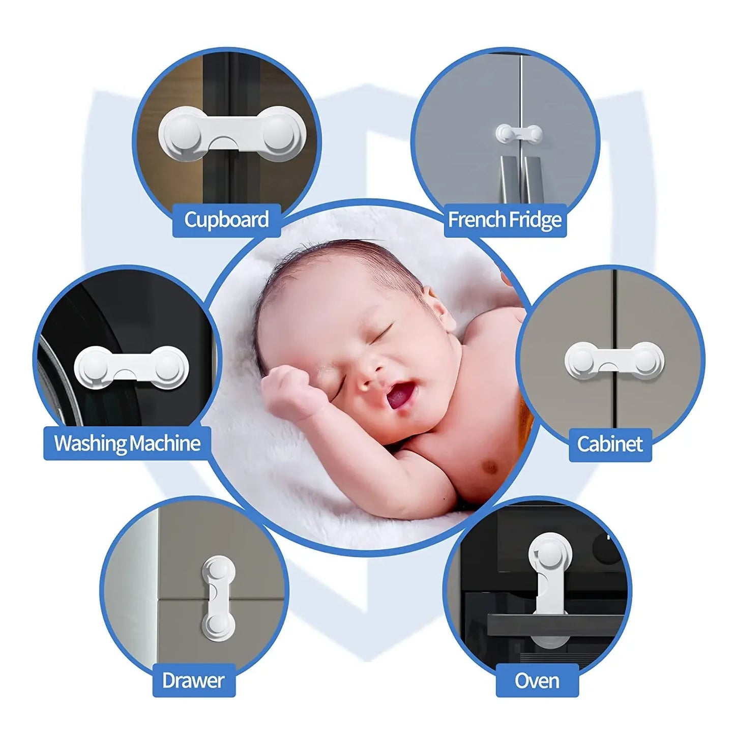 10/6/3pcs Children Security Protector Baby Care Multi-function Child Baby Safety Lock Cupboard Cabinet Door Drawer Safety Locks