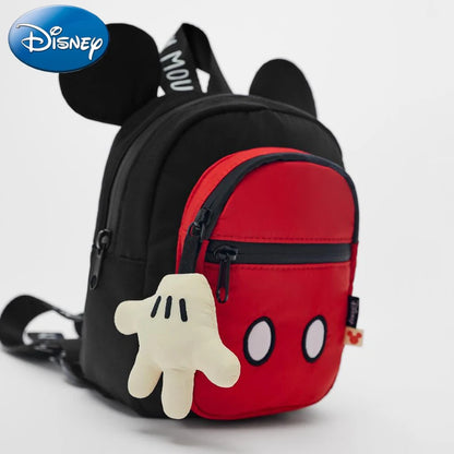 Disney New High-quality Mickey School Bag with Cute Charms for Children Multifunctional Backpack