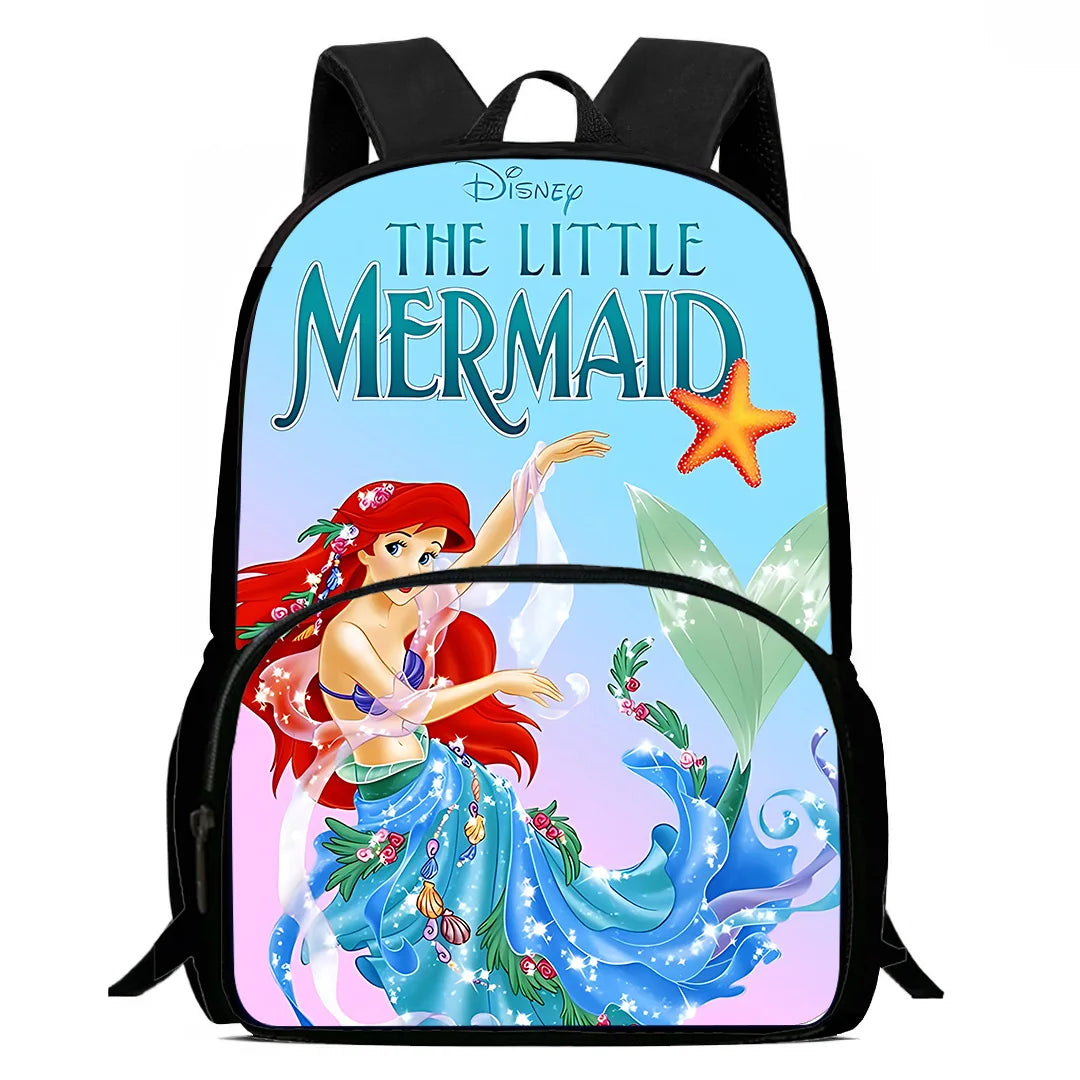 3Pcs Set Cute Princess Ariel Child Backpacks Shoulder Bag Pencil Case Pupil Large Capacity School Bags for Boys Girls Best Gift