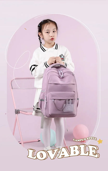 elementary school student girl bag cute school backpack children pink bookbag primary school satchel kid large capacity backpack