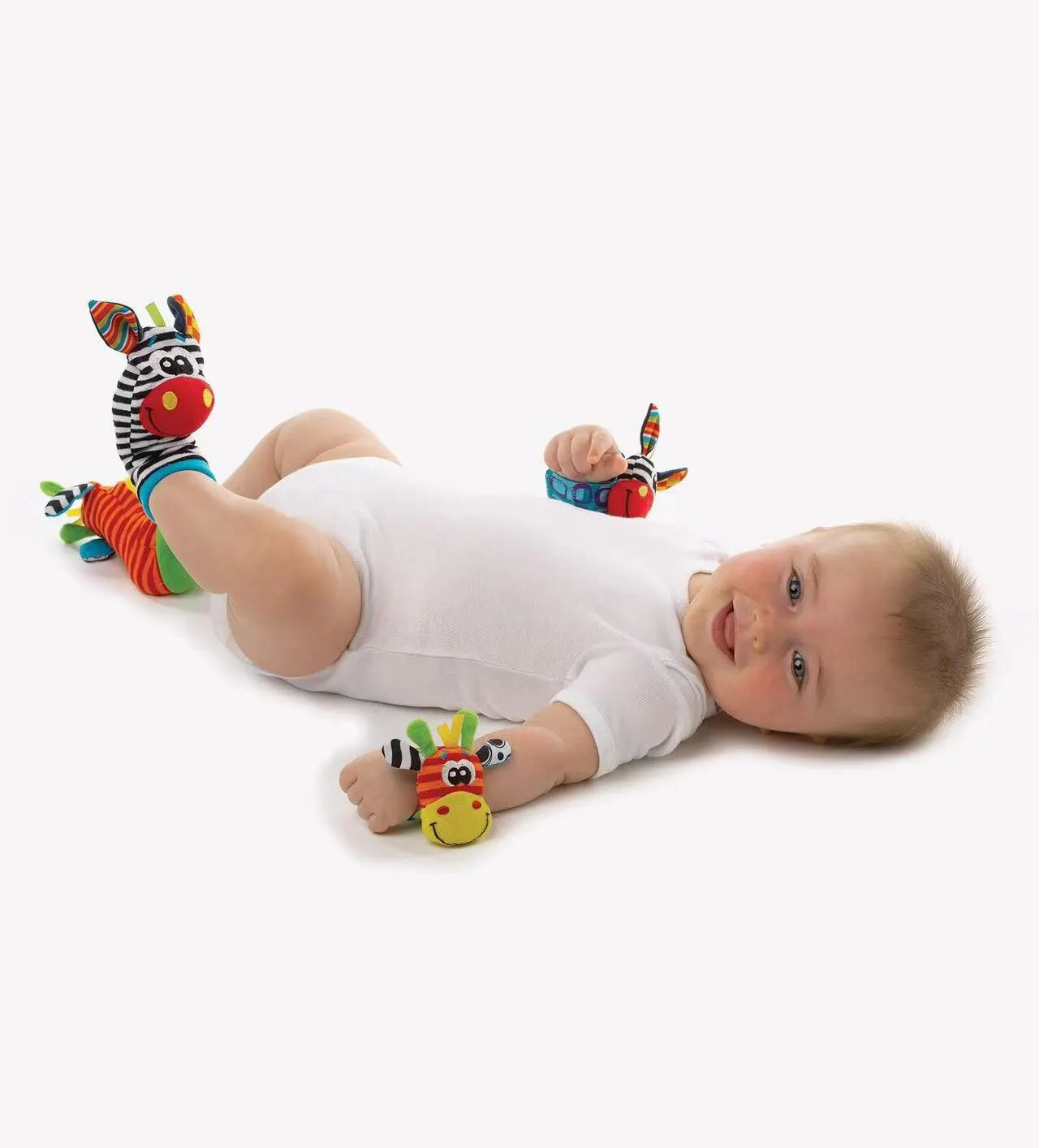 0-12 Months Baby Rattles Toys Animal Socks Wrist Strap +Rattle Baby Foot Socks Bug Wrist Strap Toddler Socks Pacifier Toys