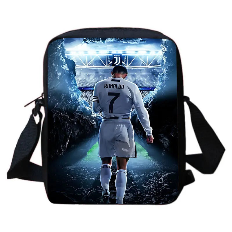 Cartoon C-CR7 Football-Stars Child Backpack,Shoulder Bags,Pencil Bags for 4-8 Years Old Anime School Bags for Boy Girl Best Gift