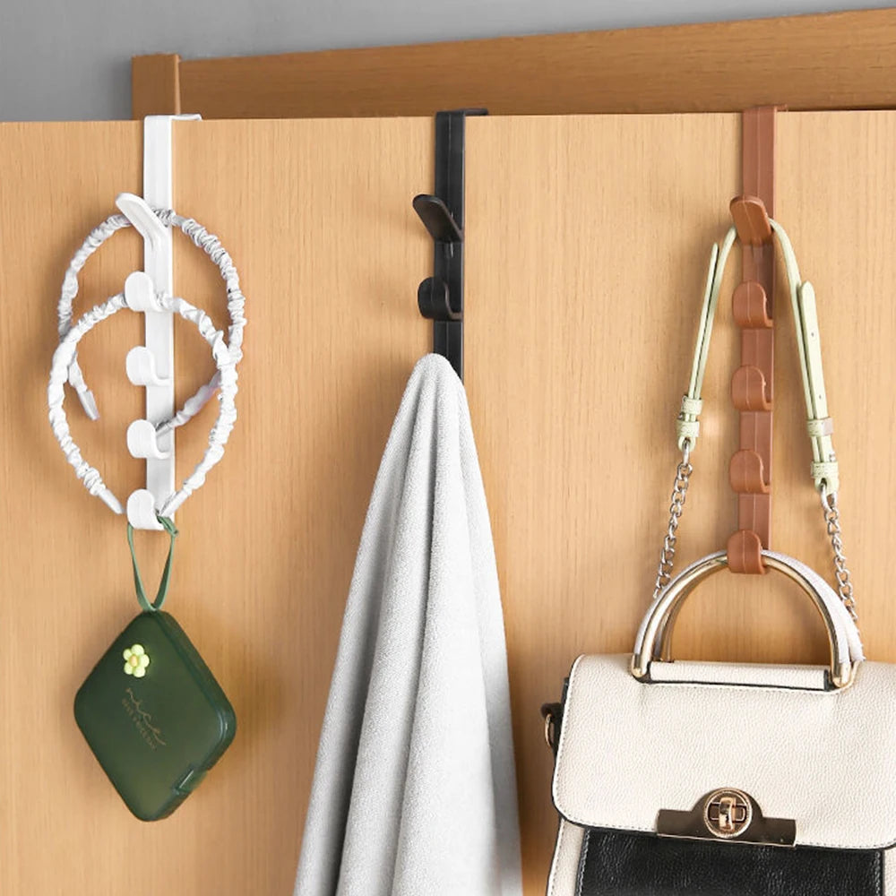 1PC Dormitory Wardrobe Hanger Bags, Hats And Clothes Hanging On The Wall Behind The Door Without Drilling Storage Rack