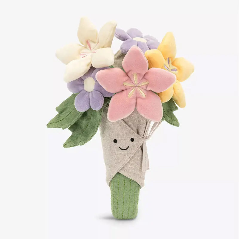 Holding Flowers Plush Toy Eternal Flowers Bouquets Toy Marriage Proposal Props Graduation Ceremony Valentine's Day Birthday gift