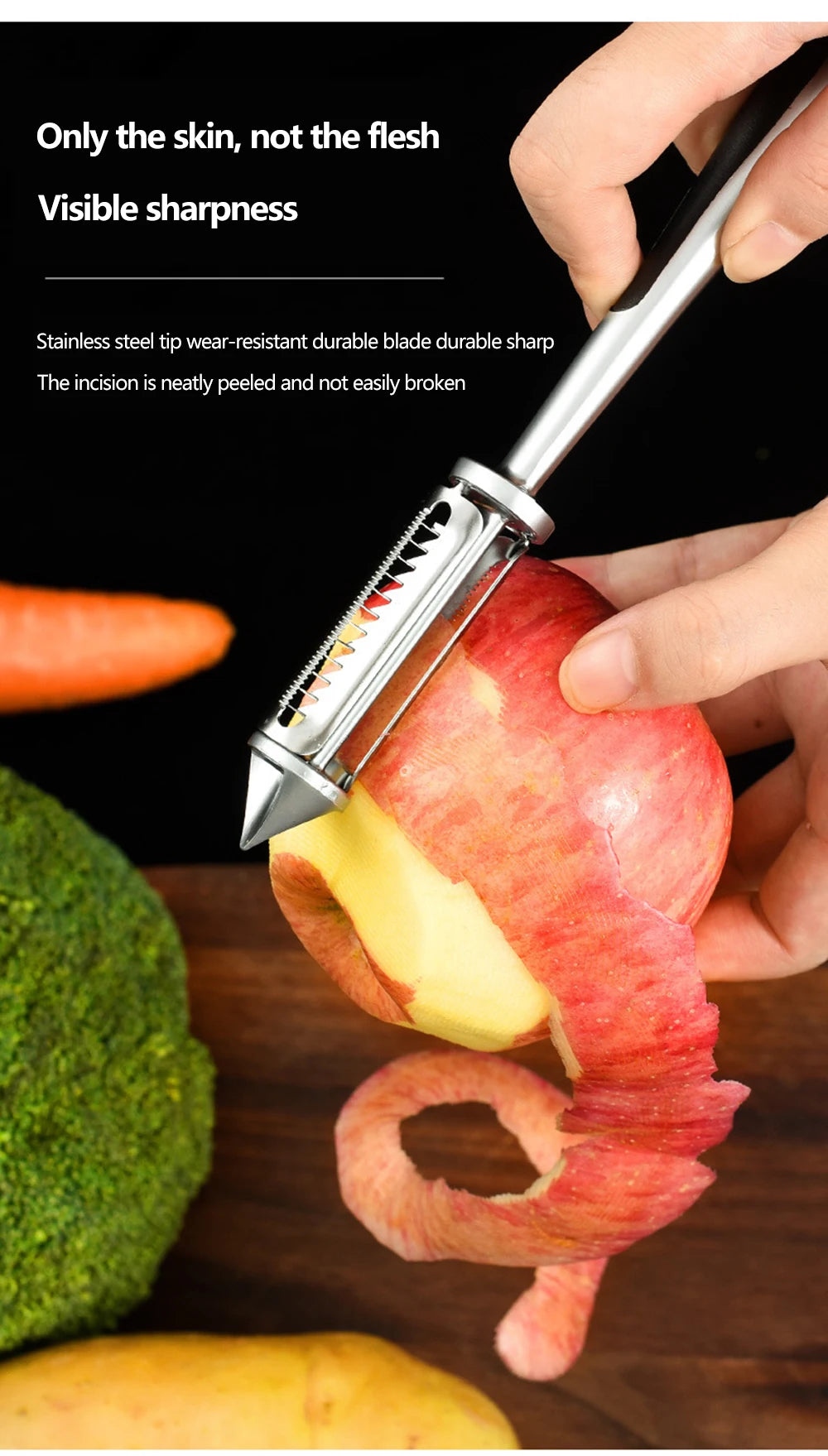 Fruit and Vegetable Peeler,Kitchen Accessories,Alloy Sharp Peeler Potato Carrot Grater Peeler Kitchen Gadget