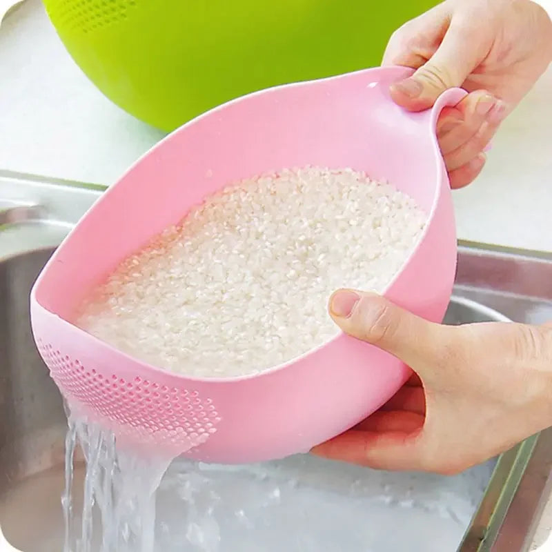 Food Grade Utensils for Plastic Rice Beans Peas Washing Filter Strainer Cleaning Gadget Kitchen Accessories Basket Sieve Drainer