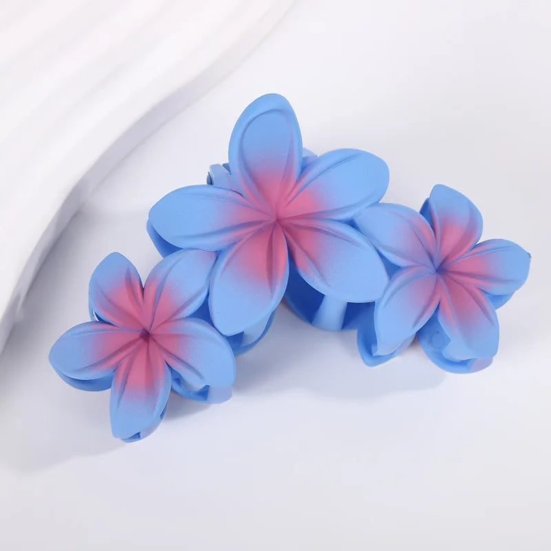 New Versatile Bright Oil French Retro Frangipani Hairpin Simple Fashionable Shark Clip Hair Accessories