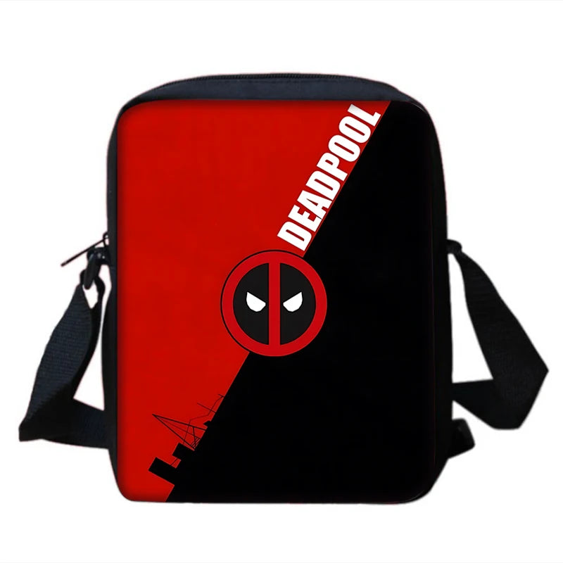 3Pcs Set Deadpools Heroes Child Backpacks Shoulder Bag Pencil Case Pupil Large Capacity School Bags for Boys Girls Best Gift