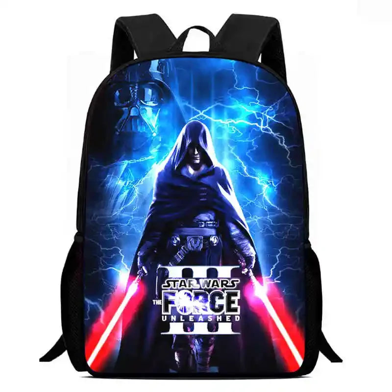 Cartoon S-Star-W-Wars Child School Backpack With Shoulder Bags Pencil Bags For Kindergarten,Best Gift For Boys and Girls