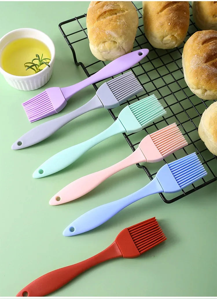 Silicone brush for BBQ, oil brush for cooking and baking, kitchen tools for home, 1 set