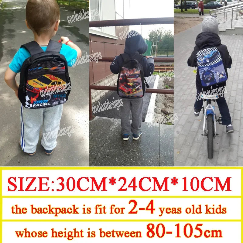 Cute Cartoon Train Locomotive Print Backpack for 2-4 Years Old High-speed Train Kids Bookbags Boy Girl Toddler School Bag Gift