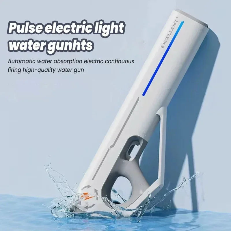 Super Powerful Automatic Water Gun Toy With LED Water Absorption Soaker High Pressure Spray Blaster Pool Toys for Kids Boys Gift