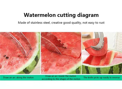 Stainless Steel Windmill Watermelon Cutter Artifact Salad Fruit Slicer Cutter Tool Watermelon Digger Kitchen Accessories Gadgets