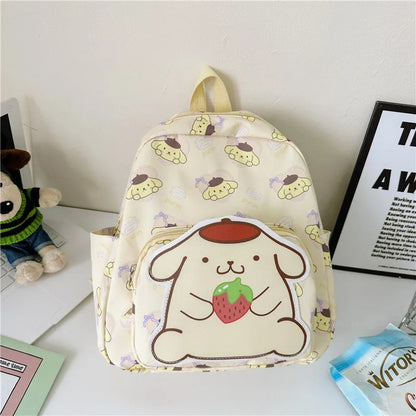 Sanrioed Anime Hello Kitty Cinnamoroll My Melody Kuromi Cute Kid Backpack Kawaii Cartoon Leather Mini School Bag Holiday Gift