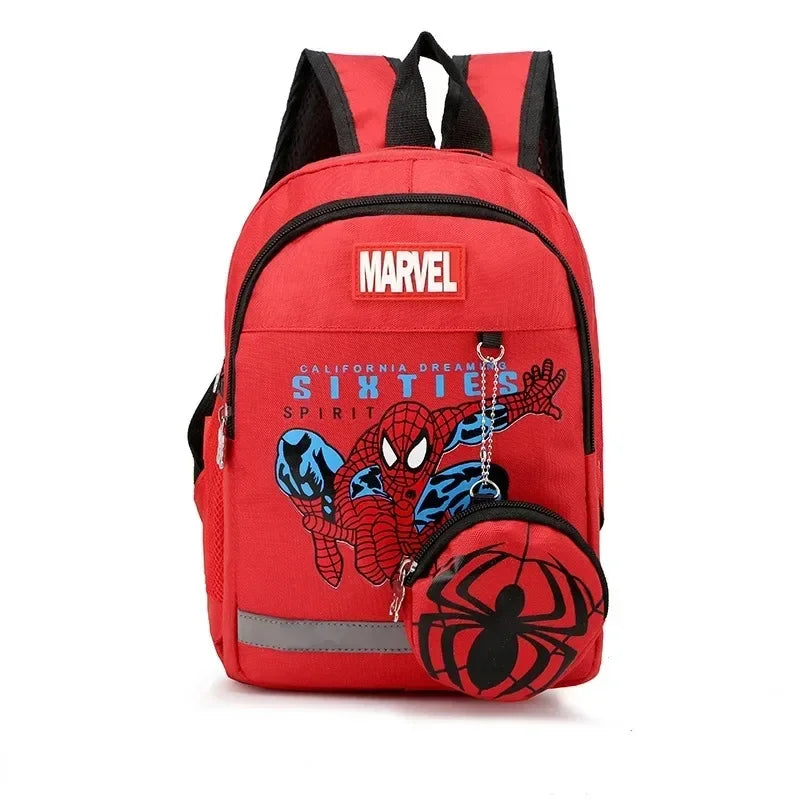 Disney Backpacks for Kids Preschool Child Captain America Spider Men Pattern School Bags Teenager Lightweight Cute Knapsack