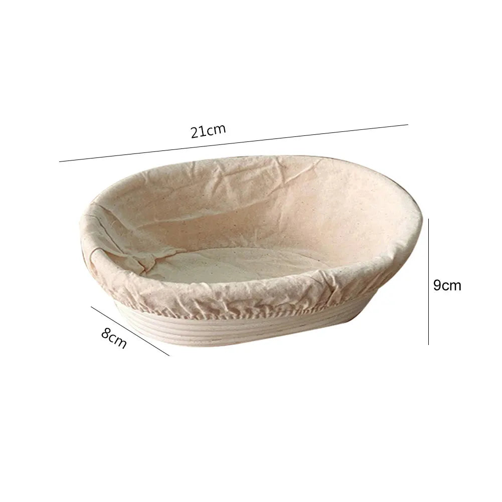 Oval Banneton Bread Proofing Basket Round Sourdough Proofing Bowls for Artisan Bread Making for Professionals and Home Bakers