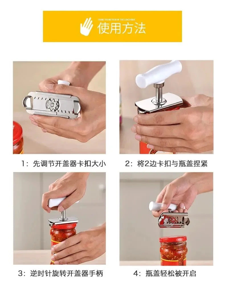 Automatic Tin Opener Canned Electric Bottle Opener Jar Opener Kitchen Gadgets Tools