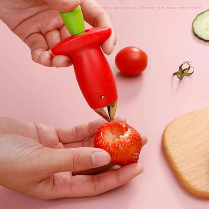 Strawberry Huller Pineapple Cutters Novel Tomato Stalks Remover Fruit Core Remover Strawberry Leaf Cleaner Kitchen Gadgets