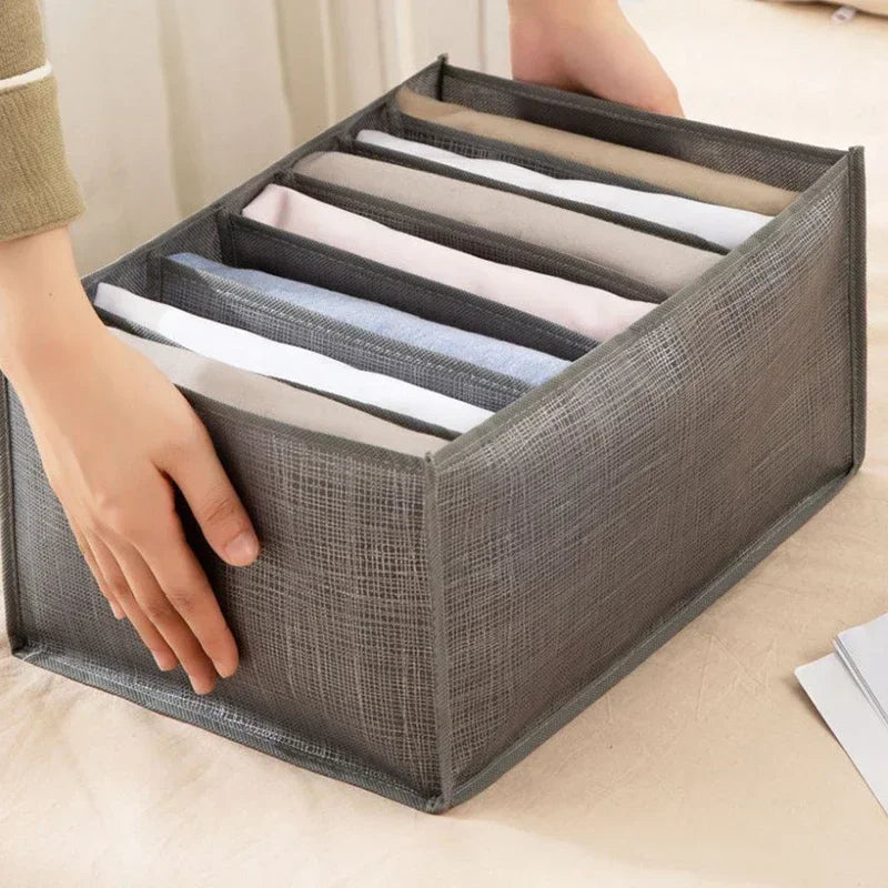 Jeans Pants Storage Box Wardrobe Clothes Organizer Cabinet Drawers Organizer for Underwear Bra Socks T-Shirt Organizers storage