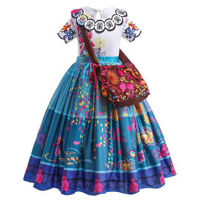 Girls Elsa Anna Dress Children Princess Carnival Dress Kids Jasmine Rapunzel Pageant Flower Disguise Cosplay Christmas Costume