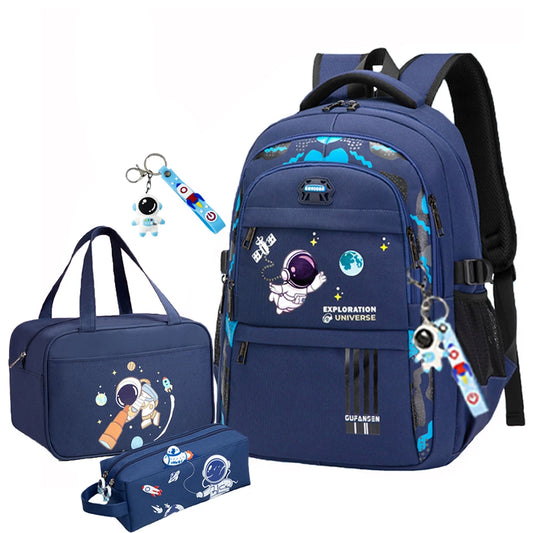 Astronaut Backpack Boy Elementary Student Bag Children New School Bags for Boys Kids Schoolbags Waterproof Book Bag mochilas