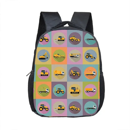 Cute Cartoon Train Locomotive Print Backpack for 2-4 Years Old High-speed Train Kids Bookbags Boy Girl Toddler School Bag Gift