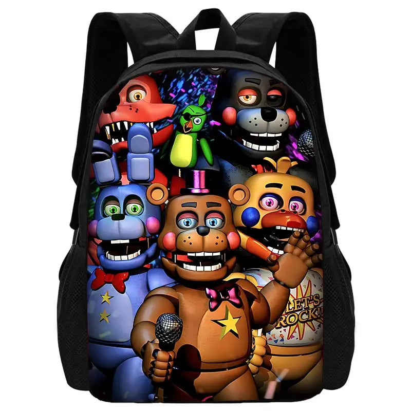 Cartoon Five Night At Freddy Child School Backpack With Shoulder Bag Pencil Bags School Bags for Boys Girls Best Gift