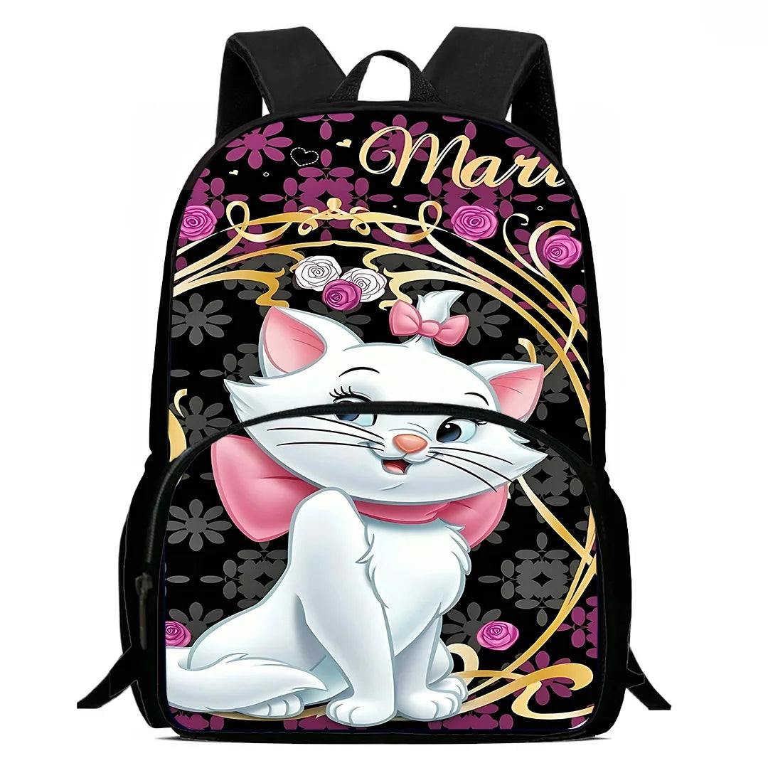 3Pcs Set  Disneys Marie Cat Child Backpacks Shoulder Bag Pencil Case Pupil Large Capacity School Bags for Boys Girls Best Gift