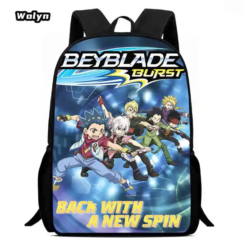 Anime-Bey-Blade Child School Backpack With Cartoon Lunch Bags Cartoon Pencil Bags School Bags for Boys Girls Best Gift