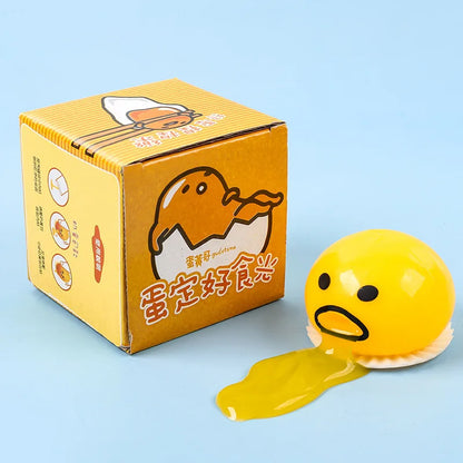 30PCS New Vomit Egg Yolk Brother Jun Lazy Egg Egg Will Vomit Stress Relieving Tool Stress Relieving Ball Trick Pinch Toy