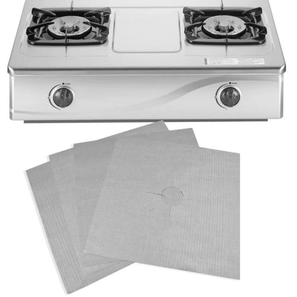 4pcs Gas Stove Protector gas Stove Cooker cover liner Sheild Clean Mat Kitchen Gas Stove Stovetop Protector Kitchen Accessories