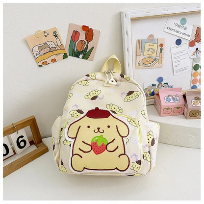 Sanrioed Anime Hello Kitty Cinnamoroll My Melody Kuromi Cute Kid Backpack Kawaii Cartoon Leather Mini School Bag Holiday Gift