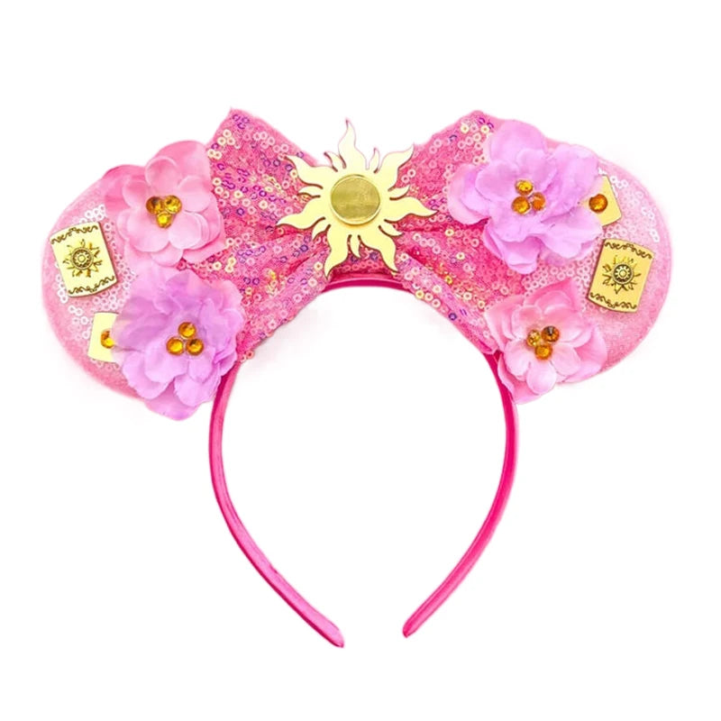 2023 Newest Mickey Mouse Ears Headband Kid Adult Festival Party Sequins Bow Hairband Women Baby Girl Party Hair Accessories Gift