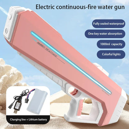 Suoper Full Automatic Water Gun Toys Big Capacity High Pressure Water Blaster Soaker Guns Outdoor Pool Summer Toys For Boy Kids