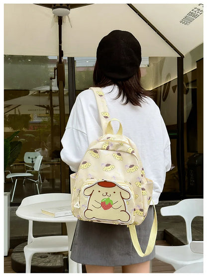 Sanrioed Anime Hello Kitty Cinnamoroll My Melody Kuromi Cute Kid Backpack Kawaii Cartoon Leather Mini School Bag Holiday Gift