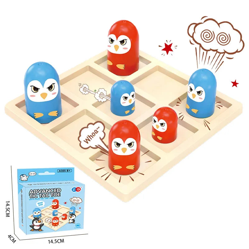 Mini Advanced tic tac toe party board game puzzle Interactive games for family Battle competition Desktop games birthday gift