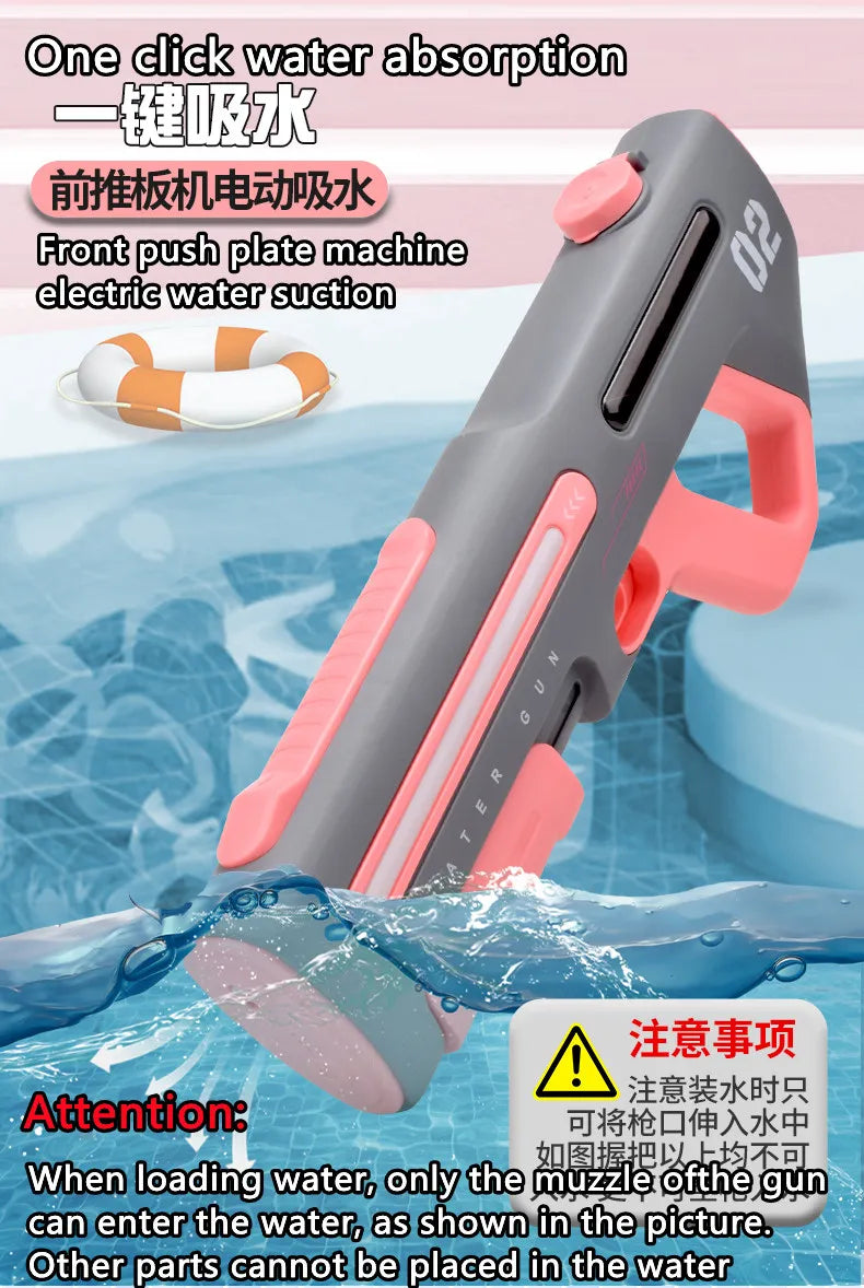 Electric/Manual 2-in-1 Water Gun High pressure Big Capacity High-Tech Automatic Water Blaster Soaker Guns Outdoor Toys For Kids